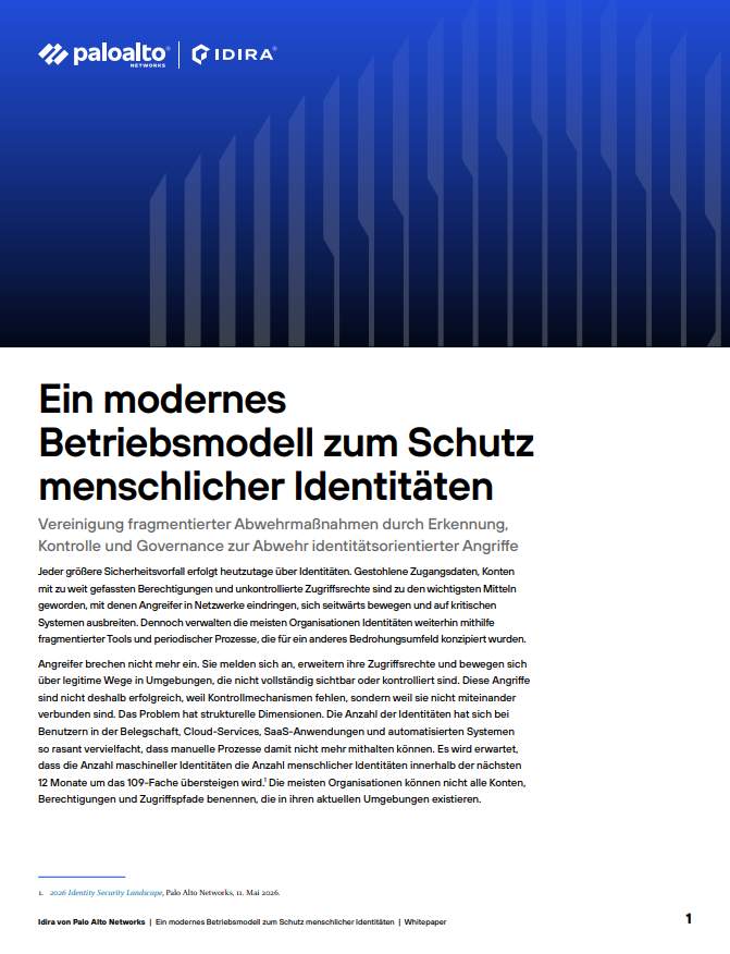 Ein modernes Betriebsmodell zum Schutz menschlicher Identitäten