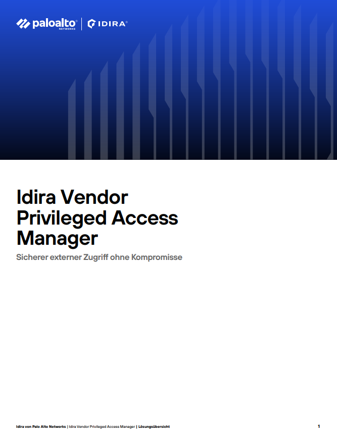 Lösungsübersicht zu Idira Vendor Privileged Access Manager