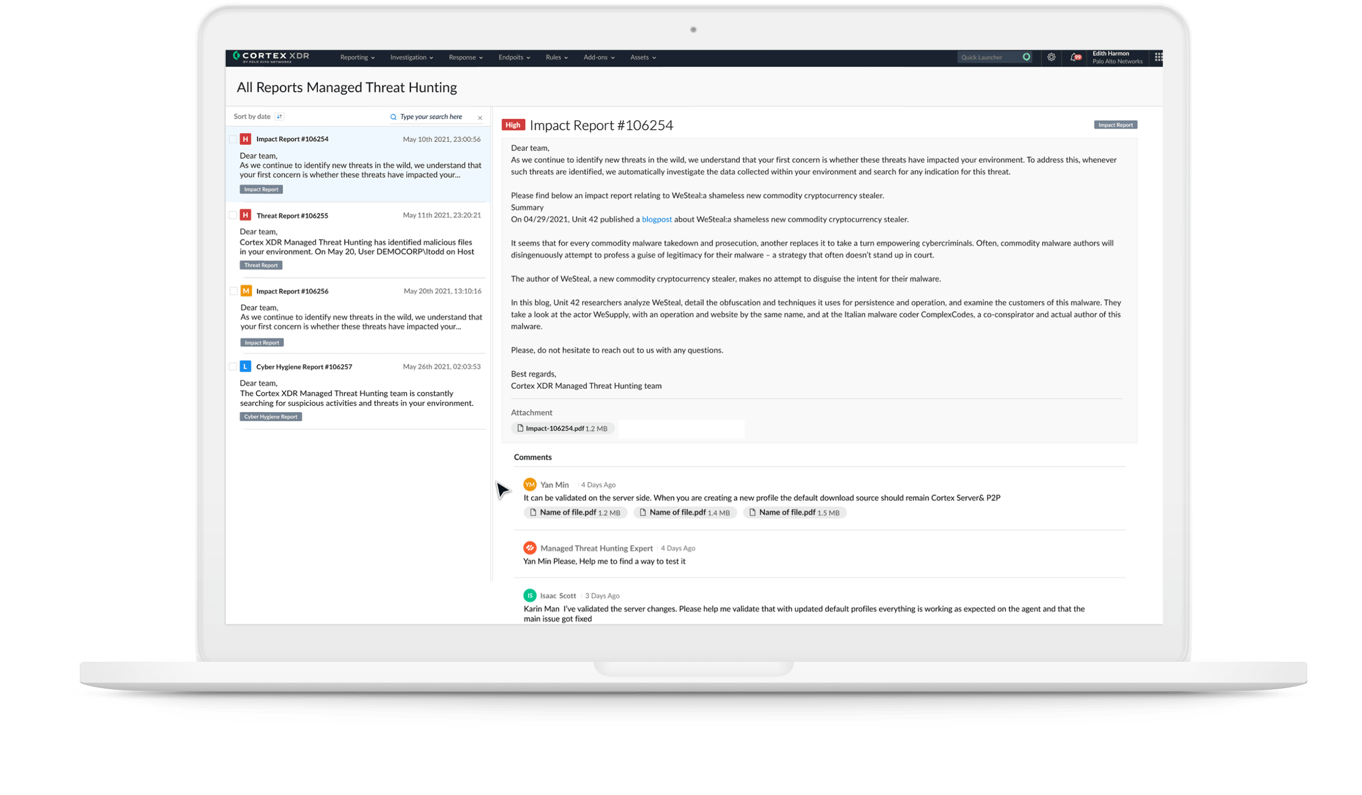 Lassen Sie unsere Unit 42-Fahnder für Sie arbeiten