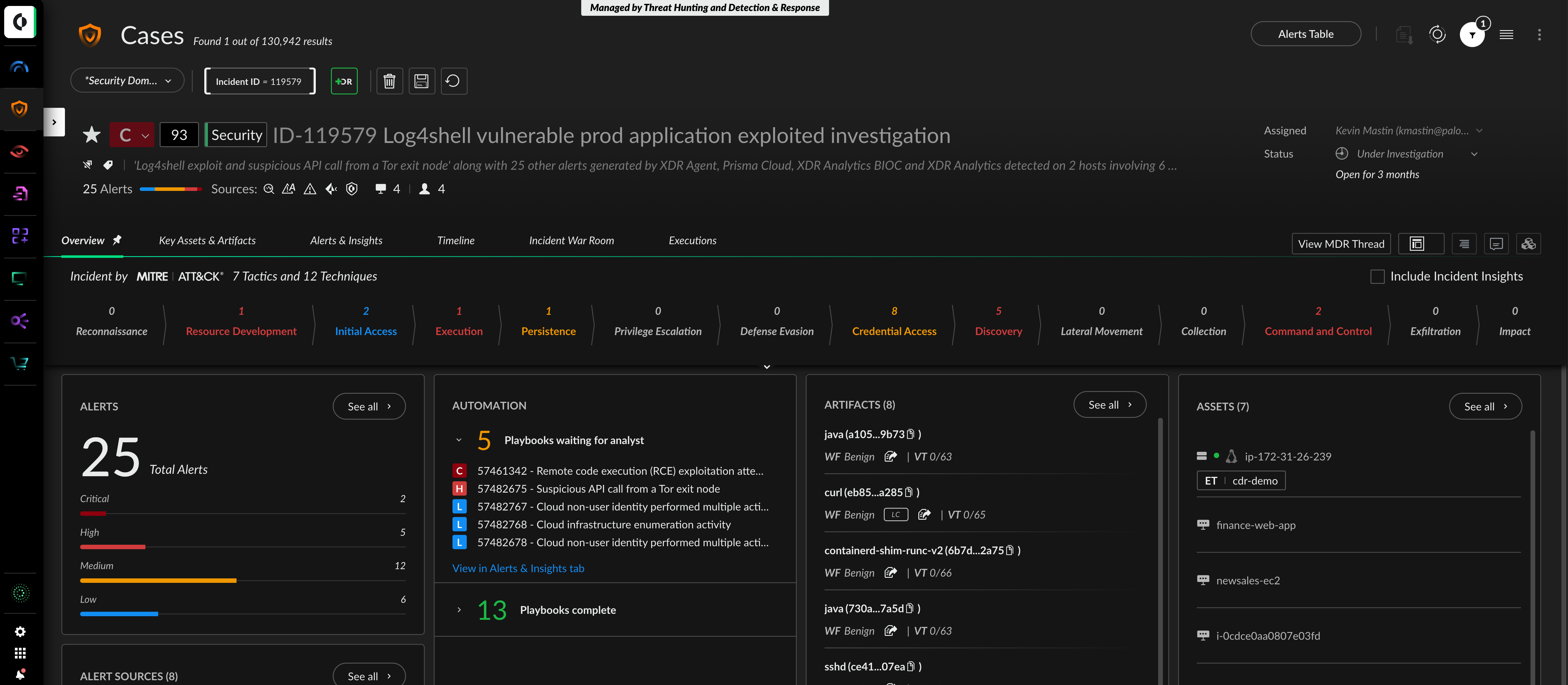 Bedrohungserkennung und -abwehr in der Cloud (CDR) 