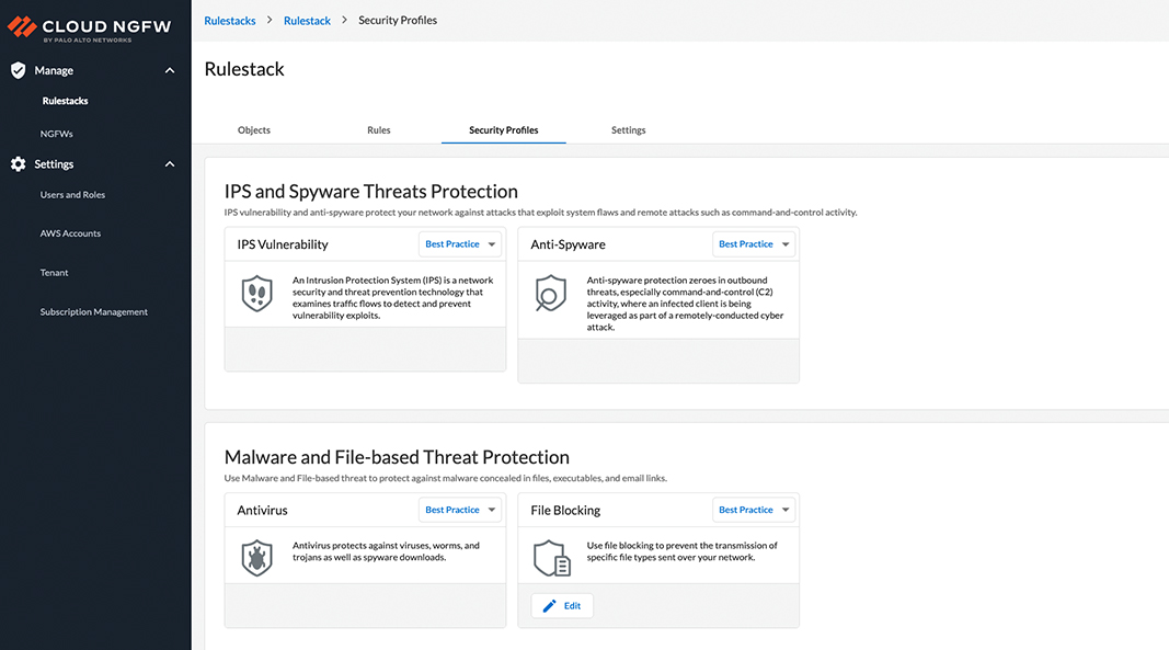 Einfache Integration des AWS Firewall Manager