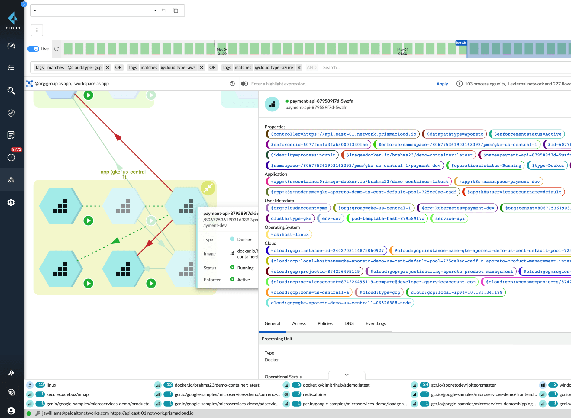 Screenshot zur Workload-Identität