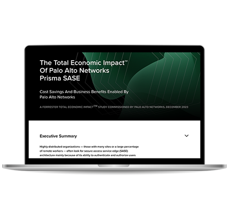 Total Economic Impact<sup>&trade;</sup> of Palo Alto Networks Prisma SASE