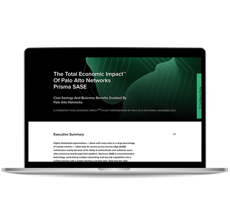 Total Economic Impact™-Studie zu Palo Alto Networks Prisma SASE