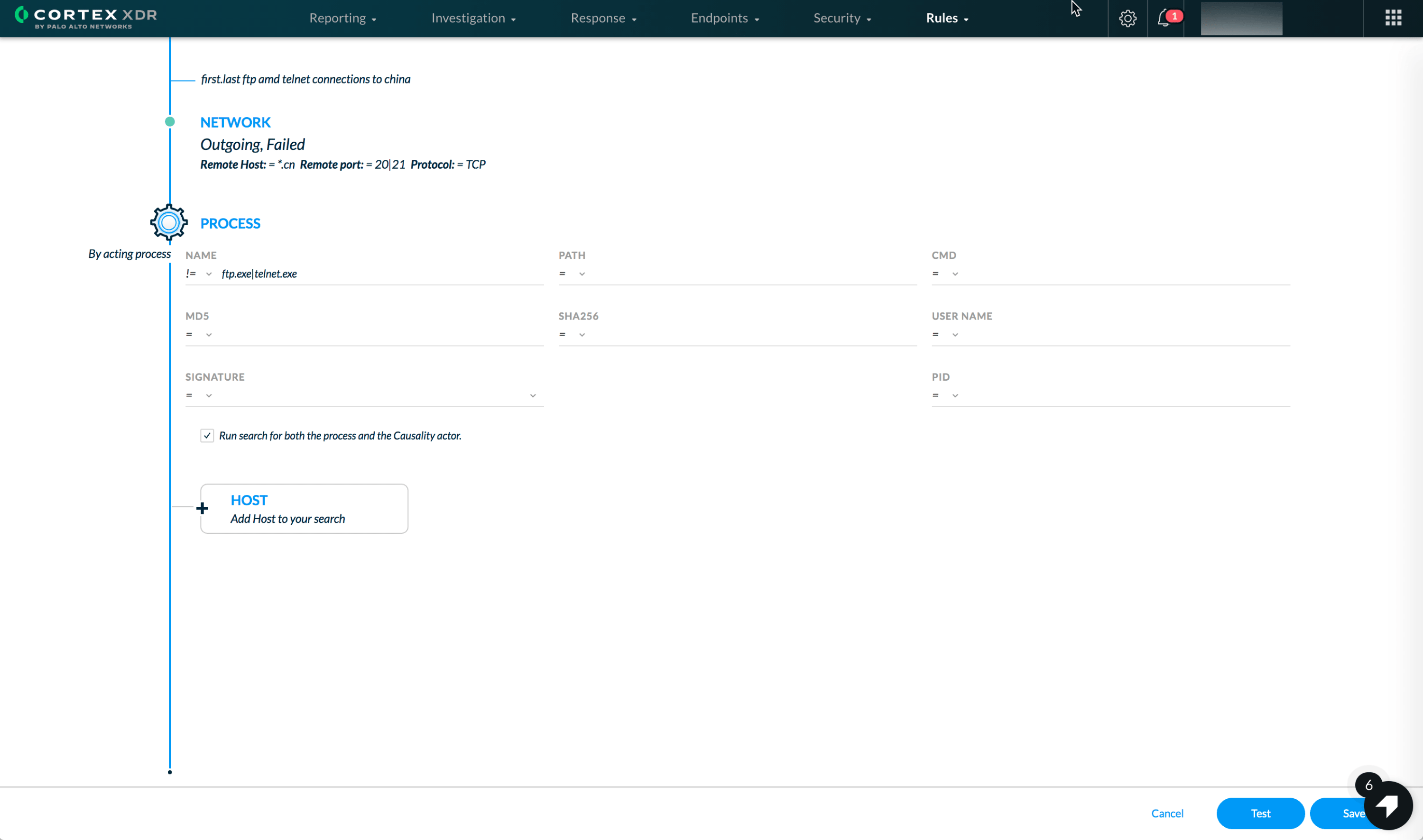 Erstellung benutzerdefinierter Regeln